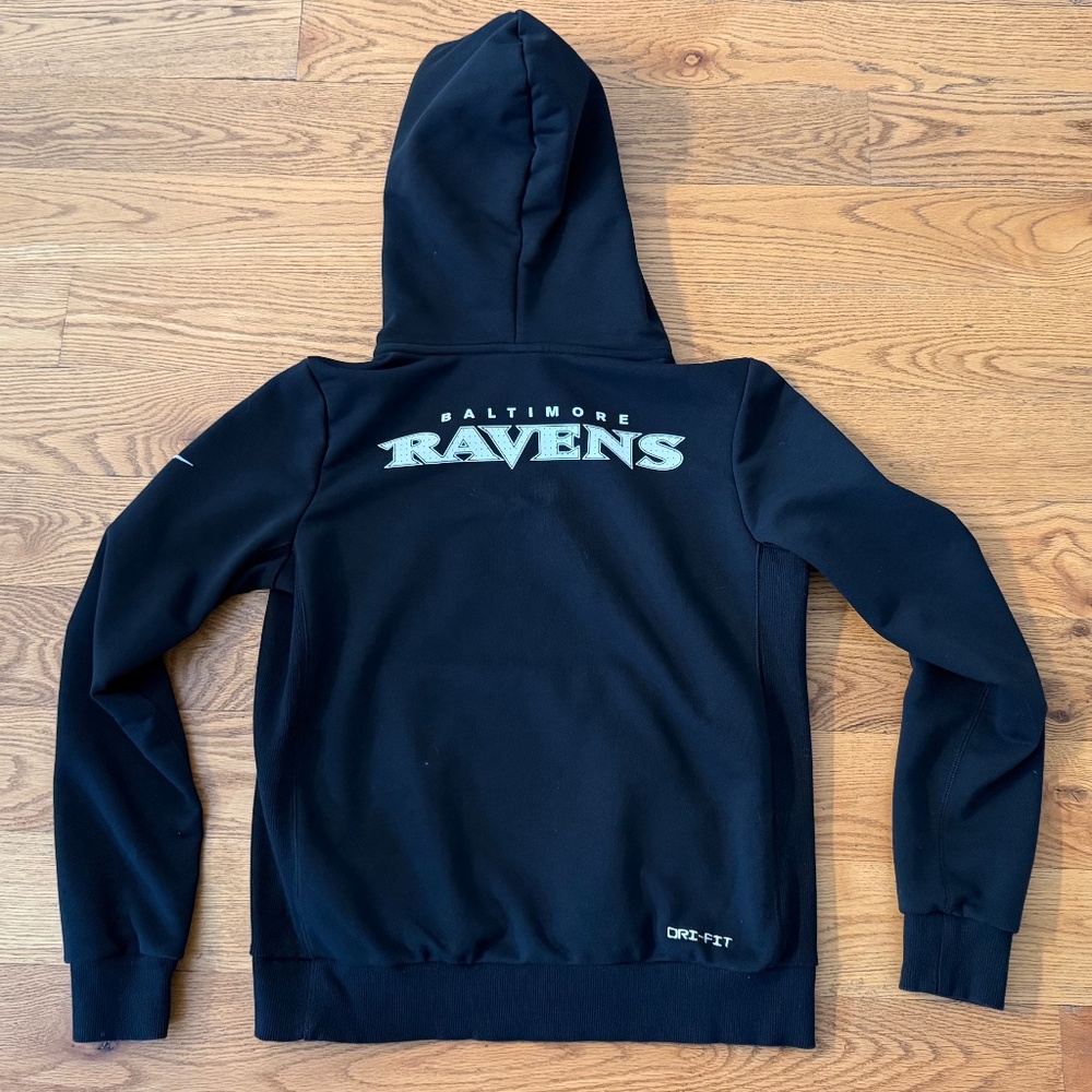 NWOT Baltimore Ravens Nike Black Sideline Hoodie (Size: Small) - Picture 13 of 13